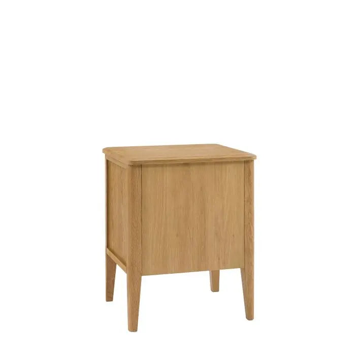 Gallery Direct Camden 2 Drawer Bedside Cabinet in Natural, with a warm wood-grain finish 