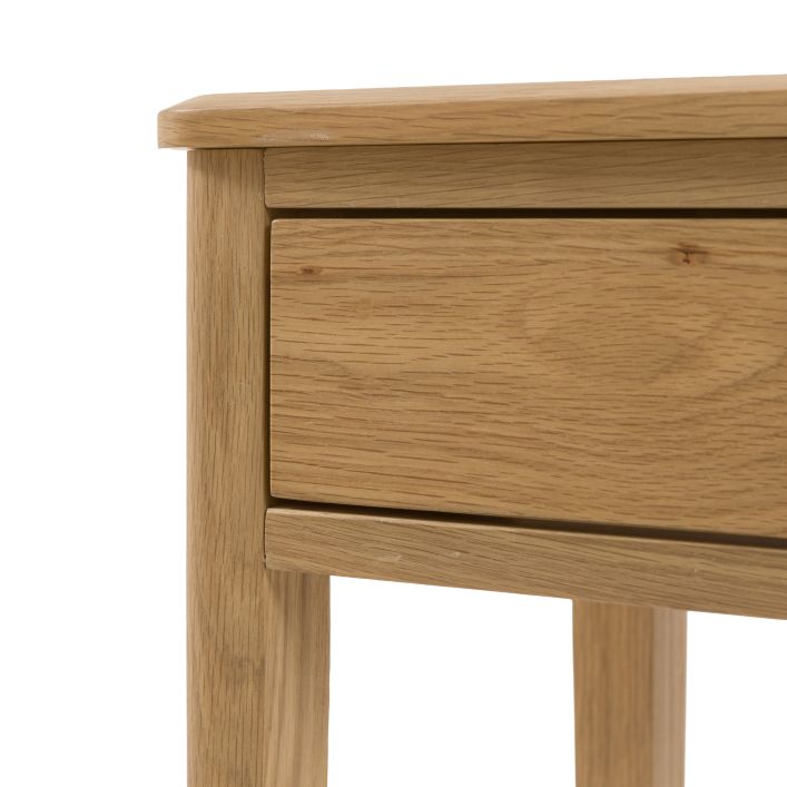Gallery Direct Camden 2 Drawer Console Table in a Natural warm wood-grain finish
