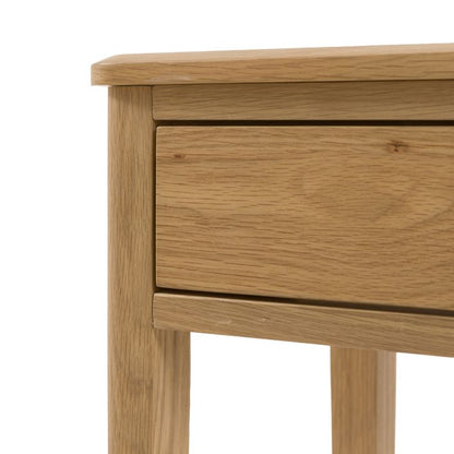 Gallery Direct Camden 2 Drawer Console Table in a Natural warm wood-grain finish