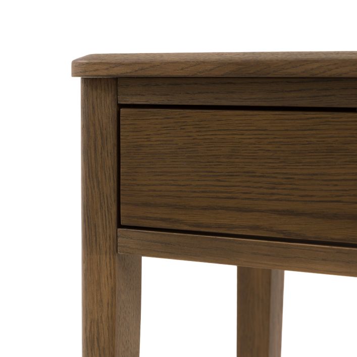 Gallery Direct Camden 2 Drawer Console Table in a dark Walnut wood-grain finish