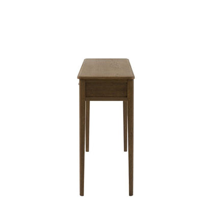 Gallery Direct Camden 2 Drawer Console in a dark Walnut wood-grain finish