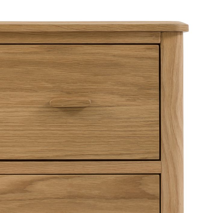 Gallery Direct Camden Chest in Natural features 3 wide drawers with slim matching wood handles