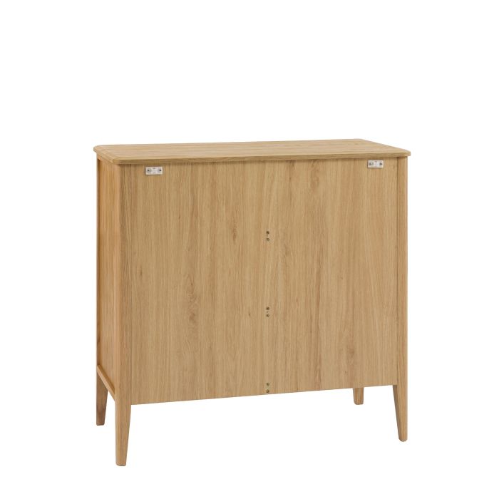 Gallery Direct Camden 3 Drawer Chest in a Natural wood grain finish with tapered legs