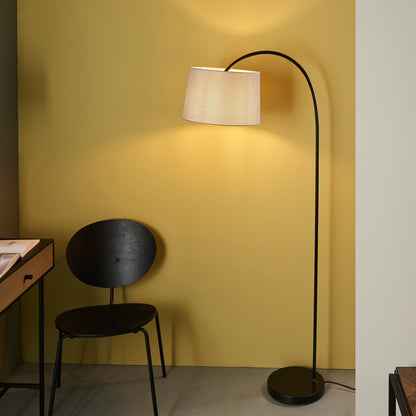 Gallery Direct Carlson Floor Lamp Black, styled in a room setting
