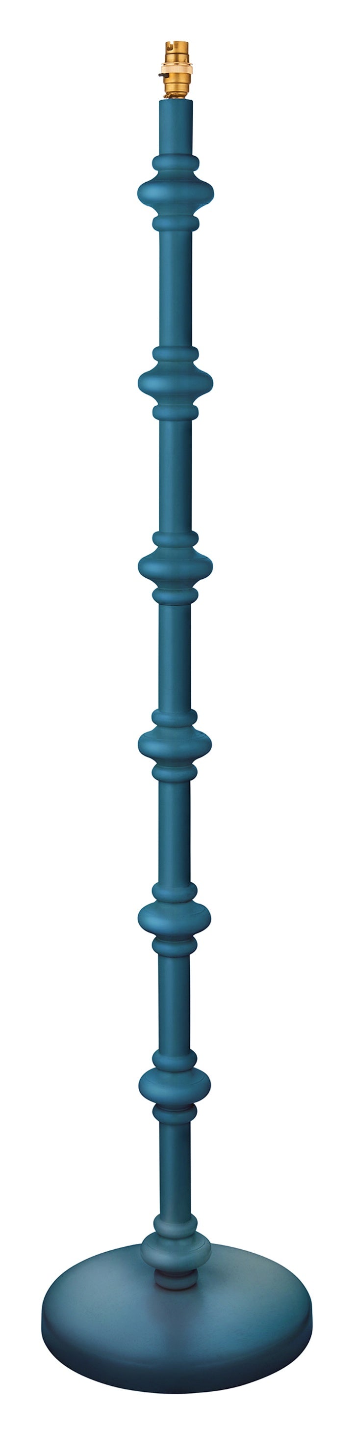 Gallery Direct Carnaby Floor Lamp Base Satin Marlin Blue, complete product view on a white background