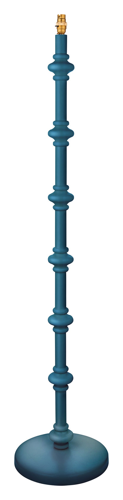 Gallery Direct Carnaby Floor Lamp Base Satin Marlin Blue, complete product view on a white background