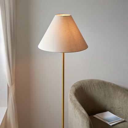 Gallery Direct Cassini Floor Lamp Brass and Marble, styled in a room setting