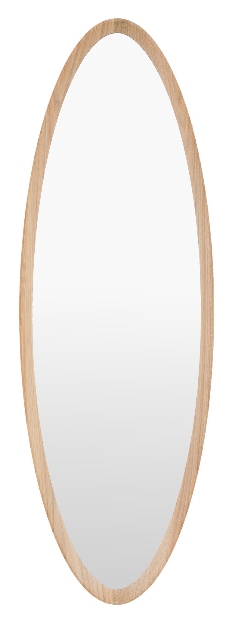 Gallery Direct Cedar Elipse Mirror Oak, complete product view