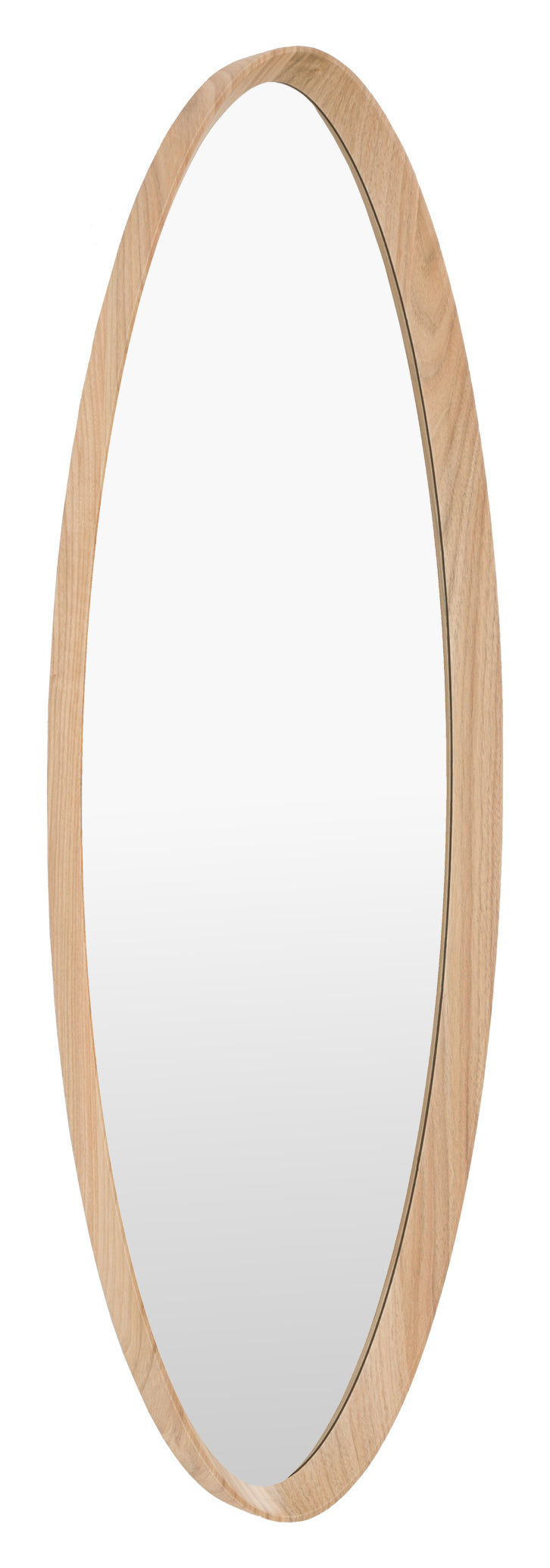 Gallery Direct Cedar Elipse Mirror Oak, complete product view
