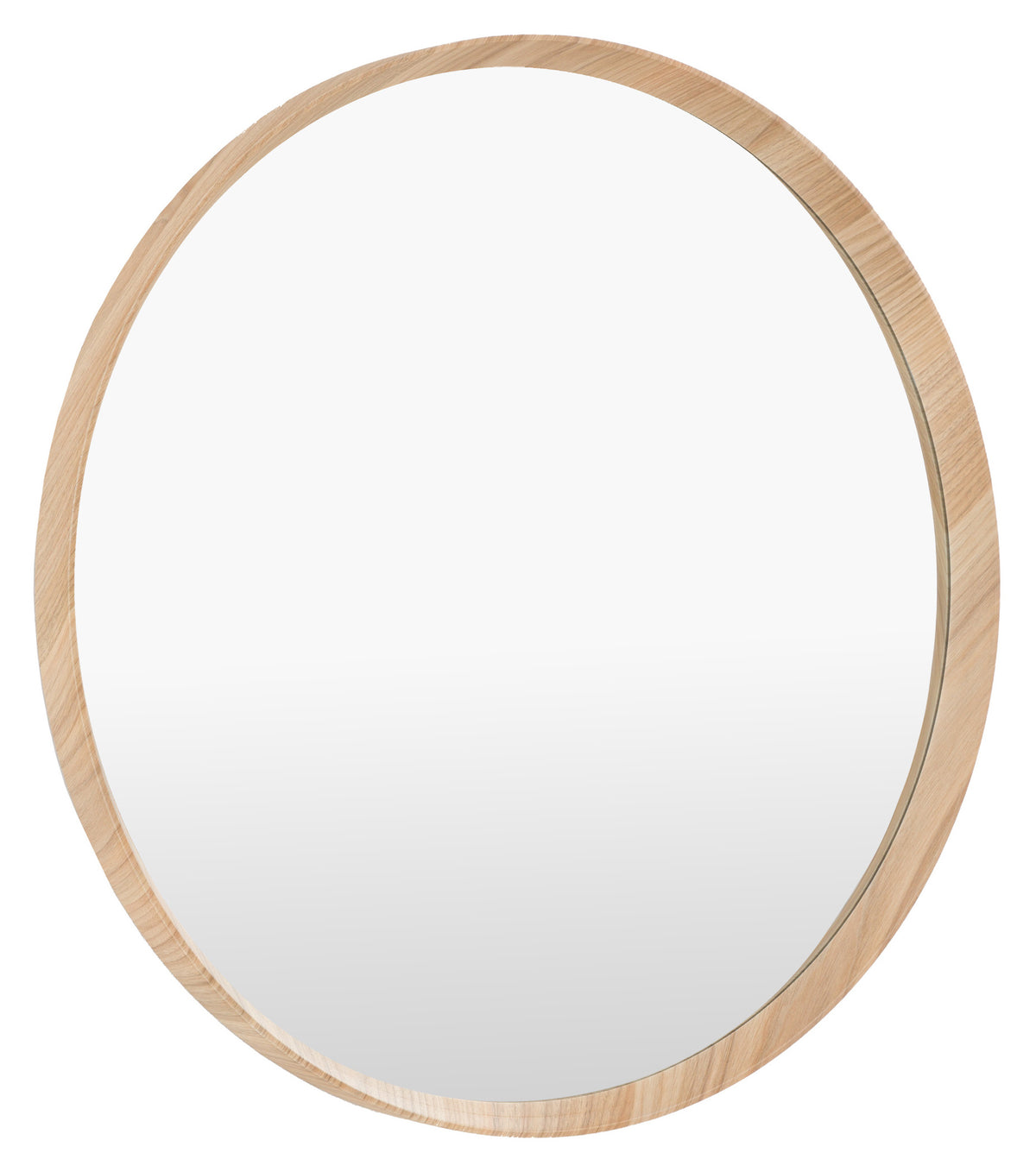 Gallery Direct Cedar Round Mirror Oak, complete product view