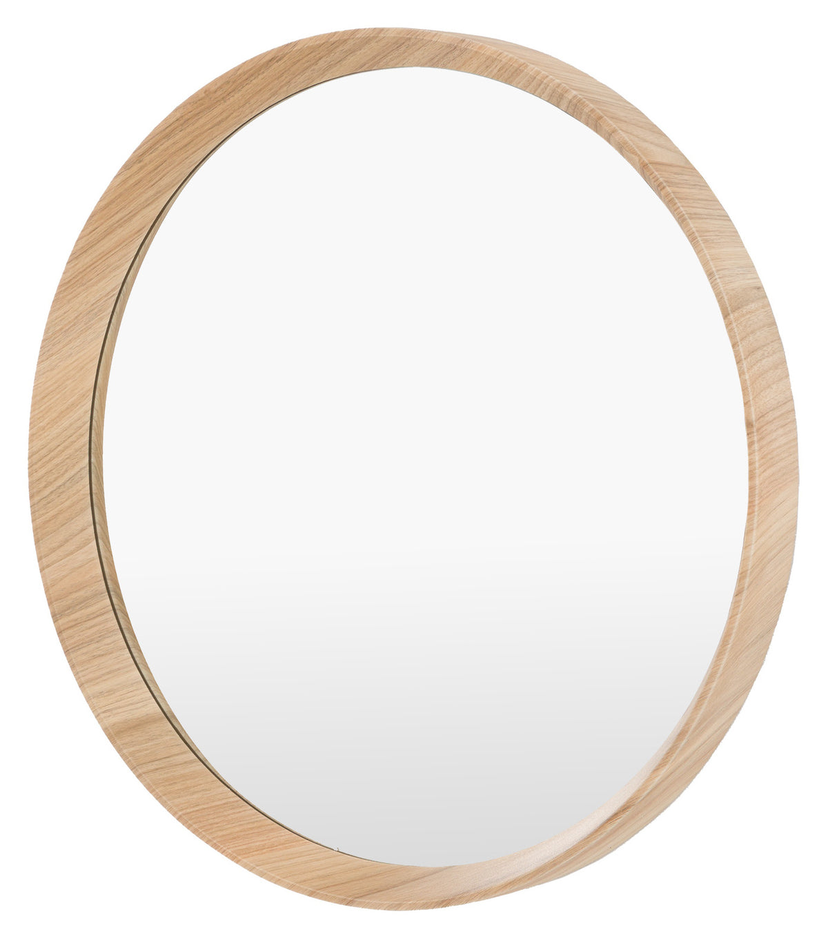Gallery Direct Cedar Round Mirror Oak, complete product view