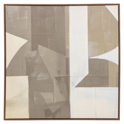 Gallery Direct Cemento Abstract Framed Canvas, complete product view