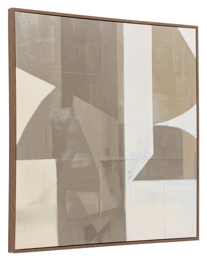 Gallery Direct Cemento Abstract Framed Canvas, complete product view