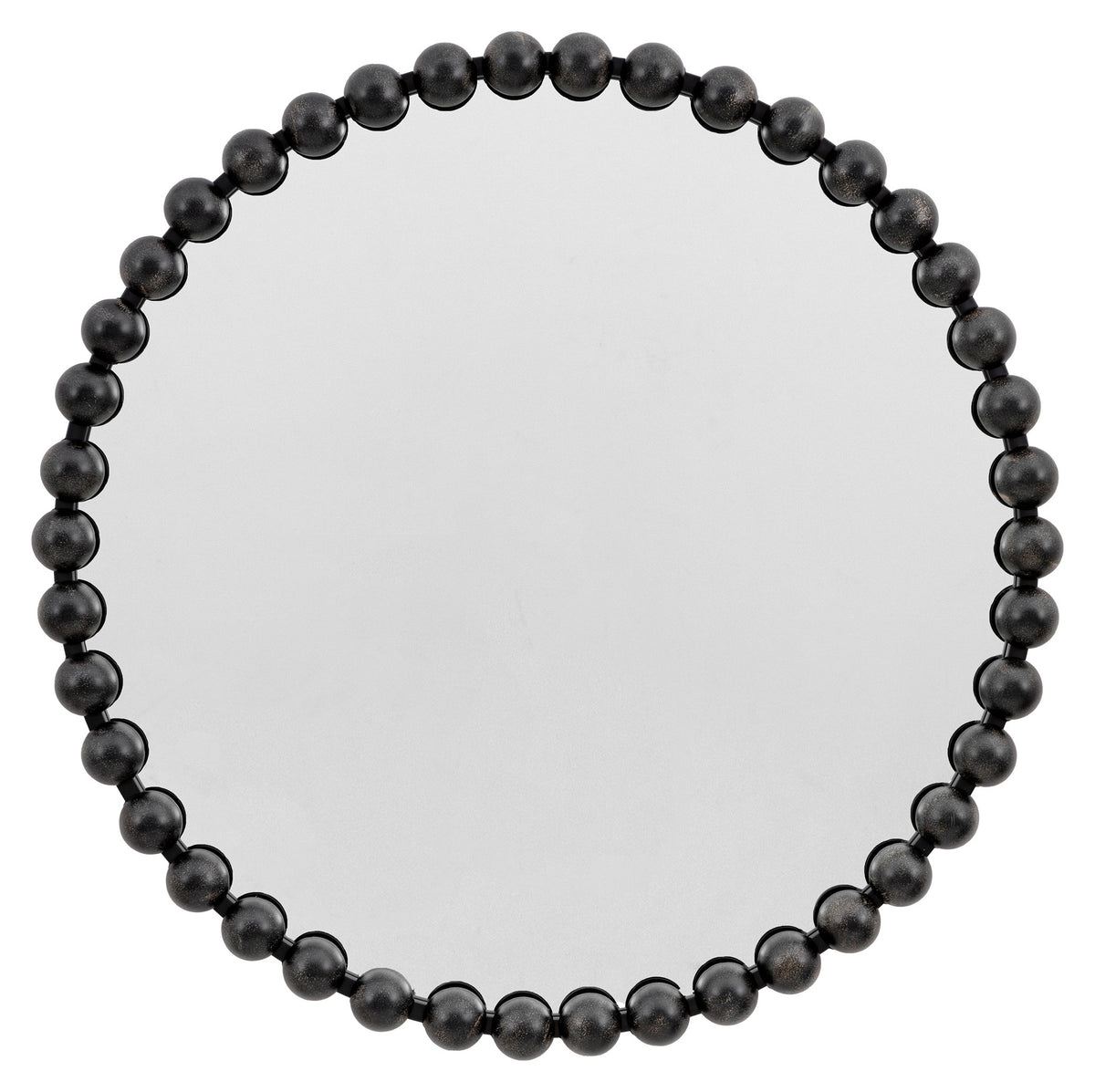 Gallery Direct Ceretti Round Mirror Black, complete product view