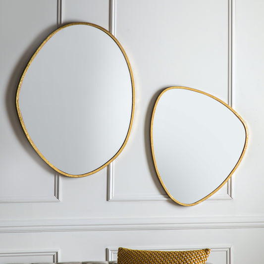 Gallery Direct Chattenden Mirror Gold displayed in a styled interior