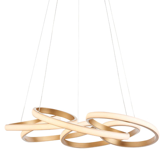 Gallery Direct Chedburgh Pendant Light Gold, complete product view on a white background
