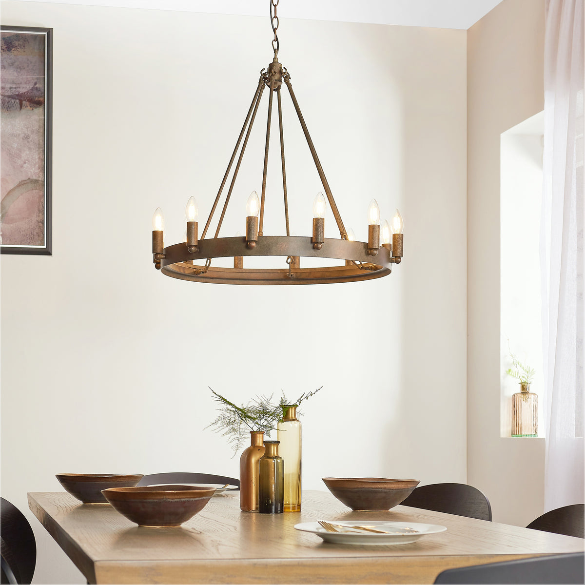 Gallery Direct Chevalier 12 Pendant Light, styled in a room setting