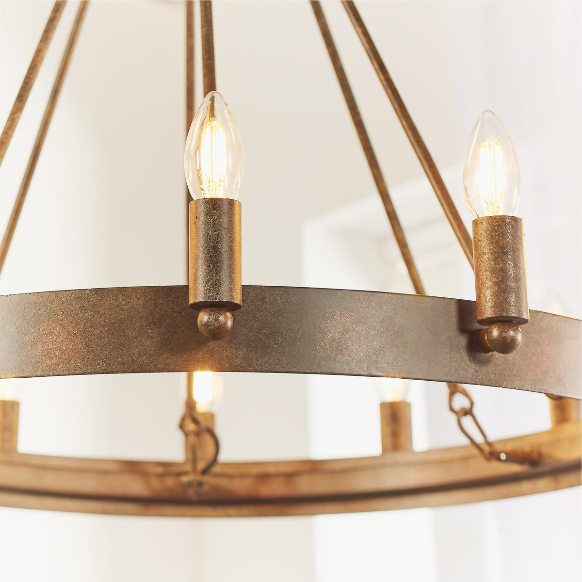 Gallery Direct Chevalier 12 Pendant Light, close-up of the finish and design