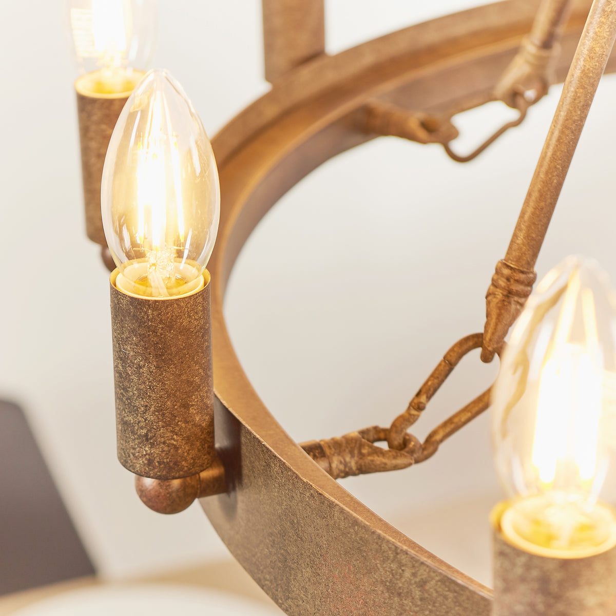Gallery Direct Chevalier 12 Pendant Light, close-up of the finish and design