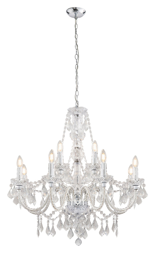 Gallery Direct Clarence 12 Pendant Light, complete product view on a white background