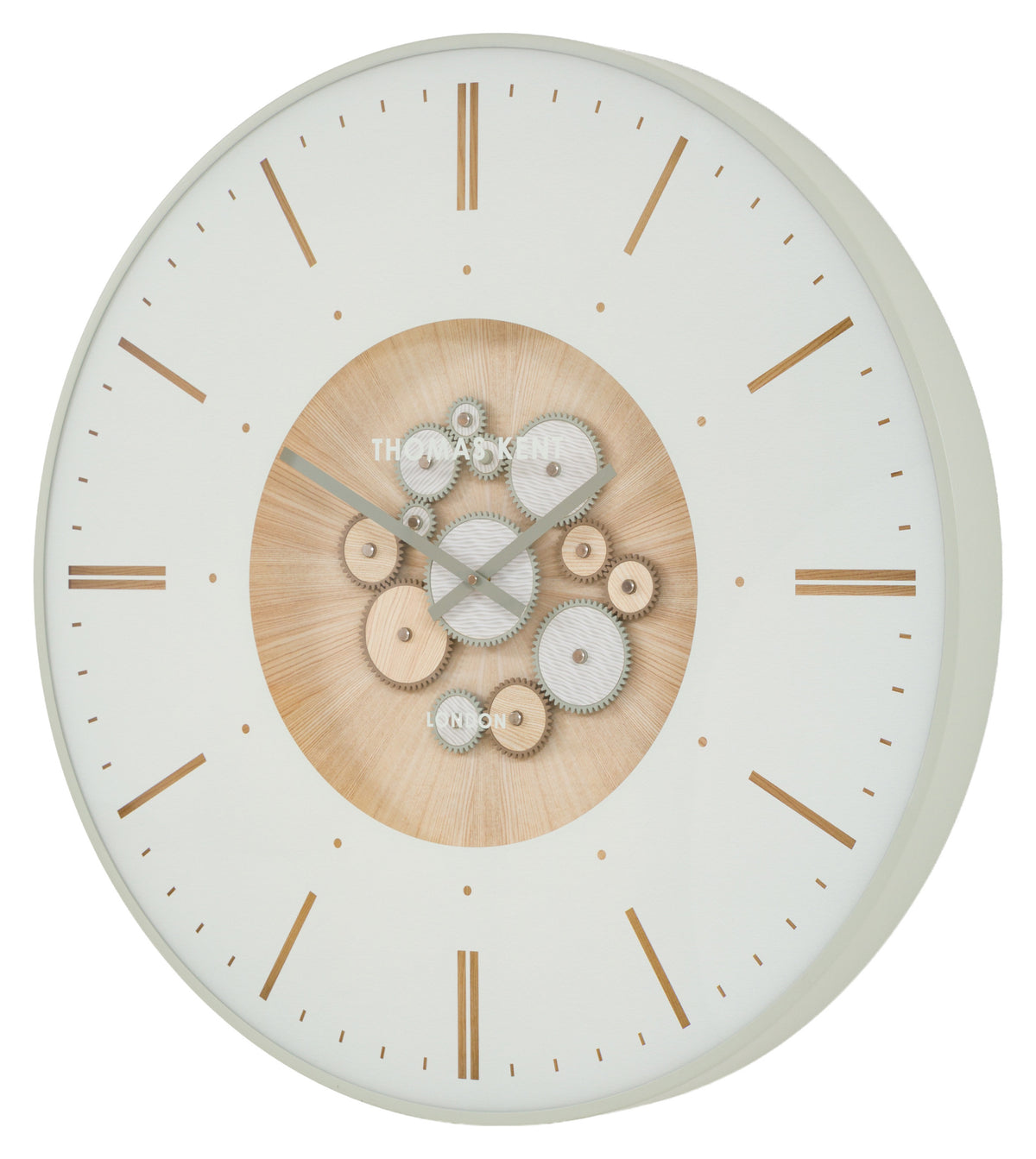 Gallery Direct Clocksmith Grand Clock Cog Ivory, complete product view
