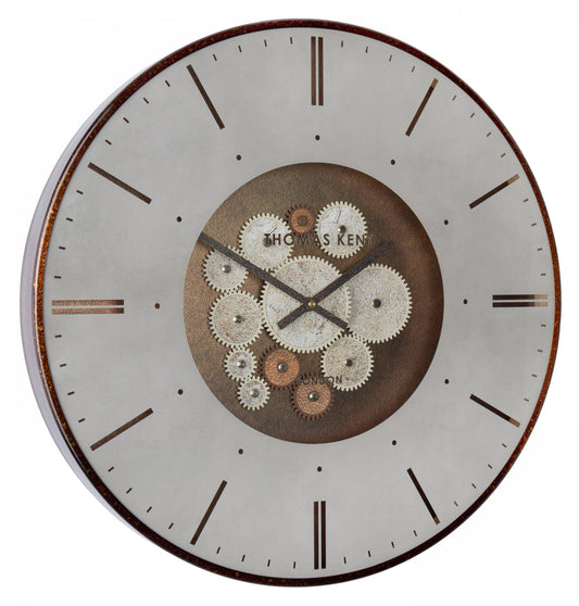 Gallery Direct Clocksmith Wall Clock Cog Bronze, complete product view