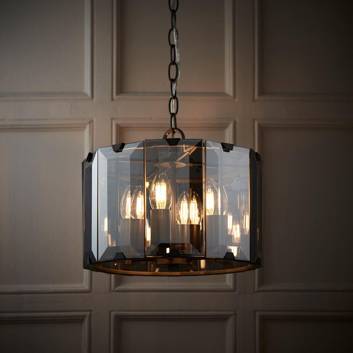 Gallery Direct Clooney 4 Pendant Light, styled in a room setting