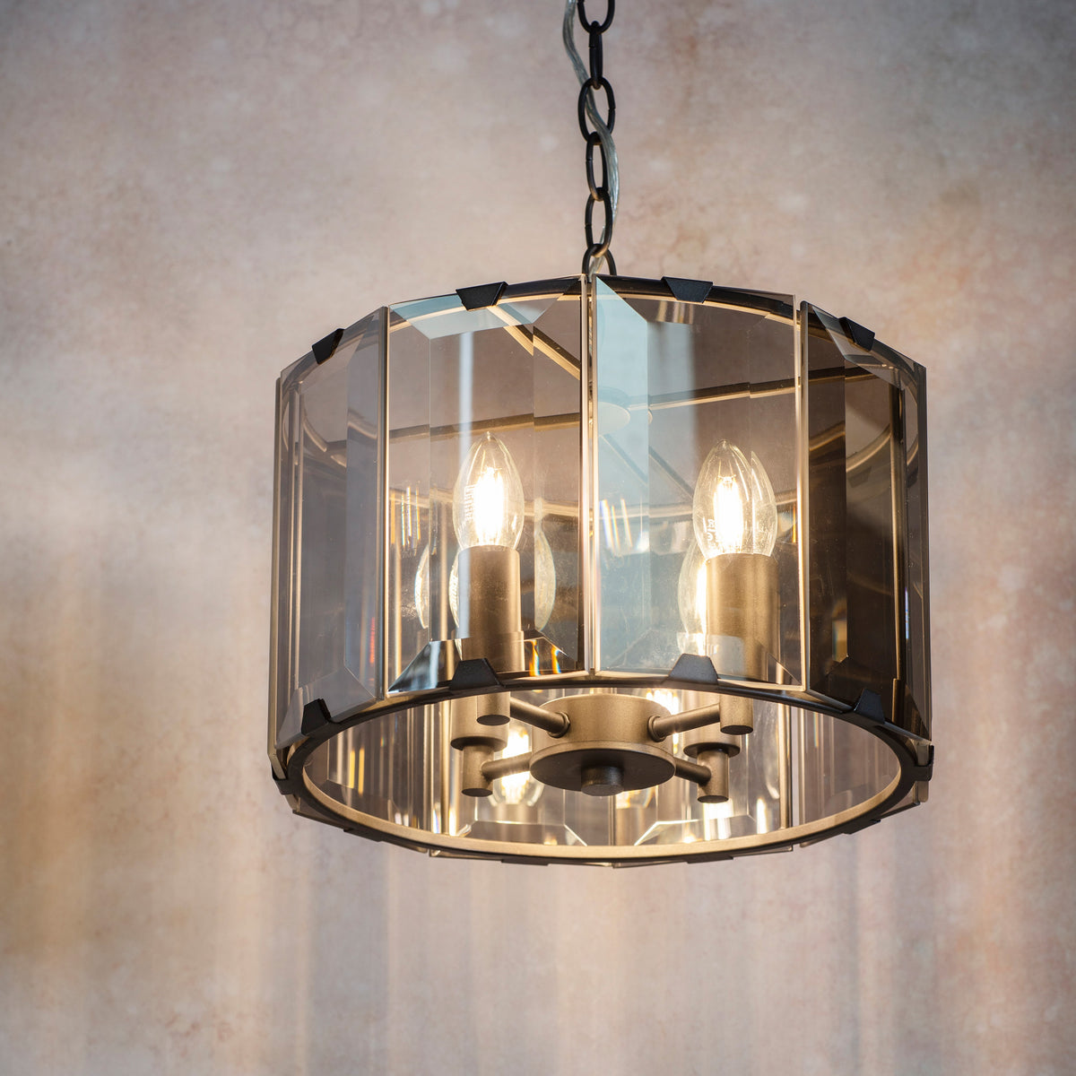 Gallery Direct Clooney 4 Pendant Light, styled in a room setting