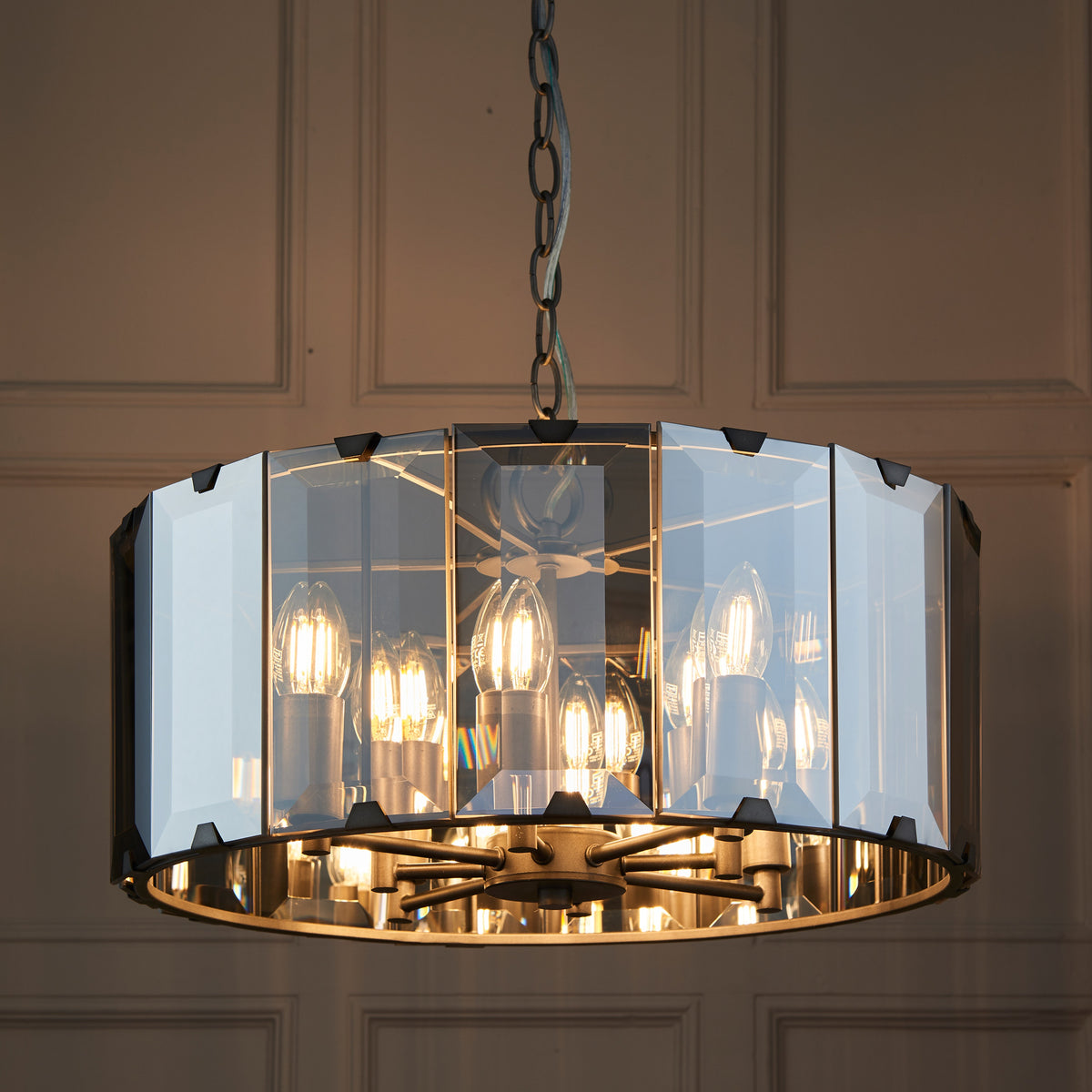 Gallery Direct Clooney 8 Pendant Light, styled in a room setting