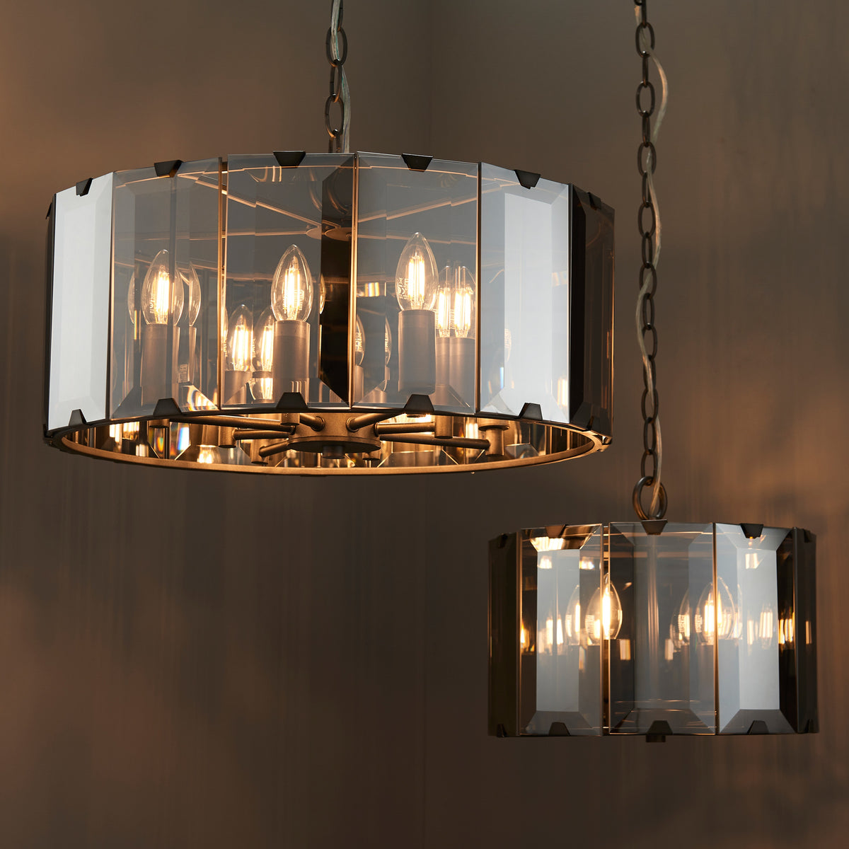 Gallery Direct Clooney 8 Pendant Light, styled in a room setting