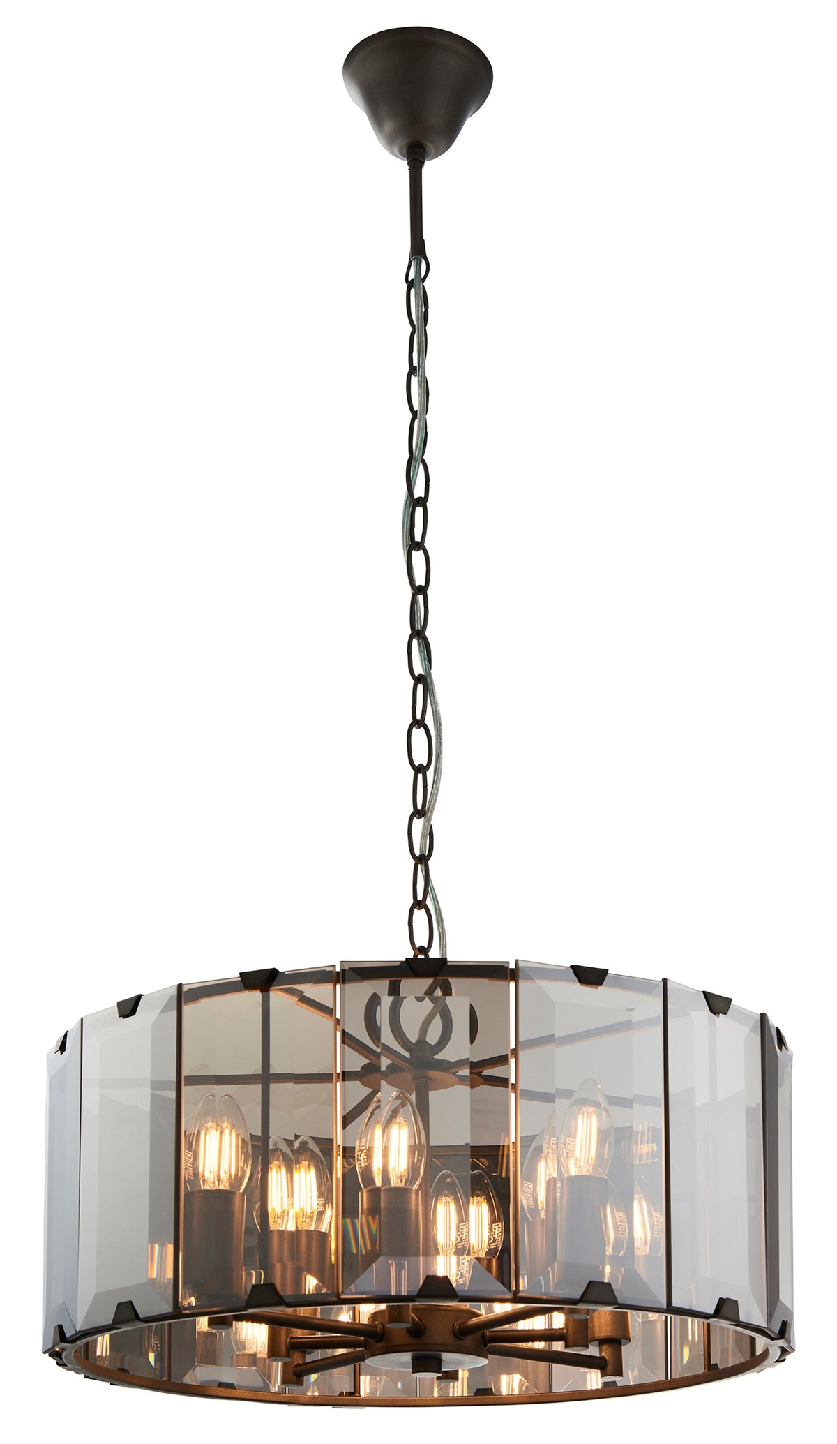 Gallery Direct Clooney 8 Pendant Light, complete product view on a white background