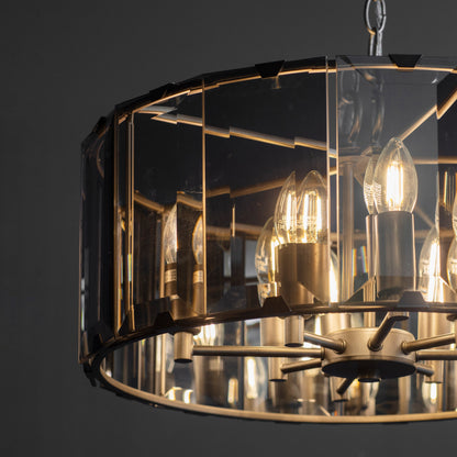 Gallery Direct Clooney 8 Pendant Light, close-up of the finish and design