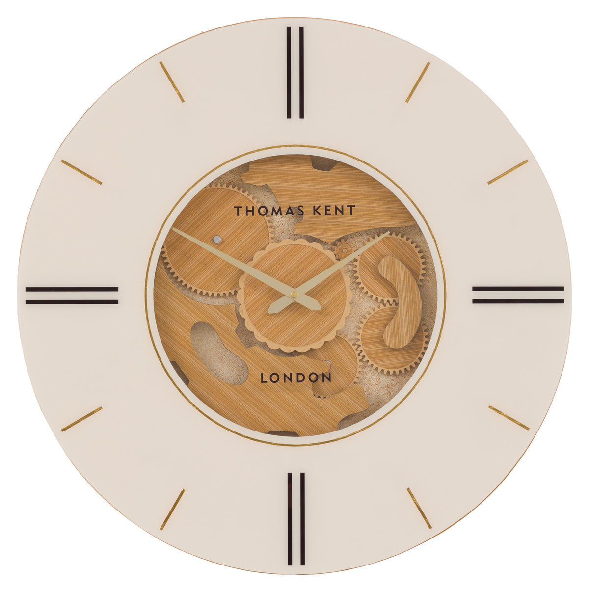 Gallery Direct Cogger Wall Clock Oak, complete product view