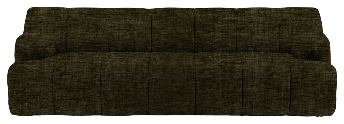 Gallery Direct Como 3 Seater Sofa in Celine Olive upholstery, product view