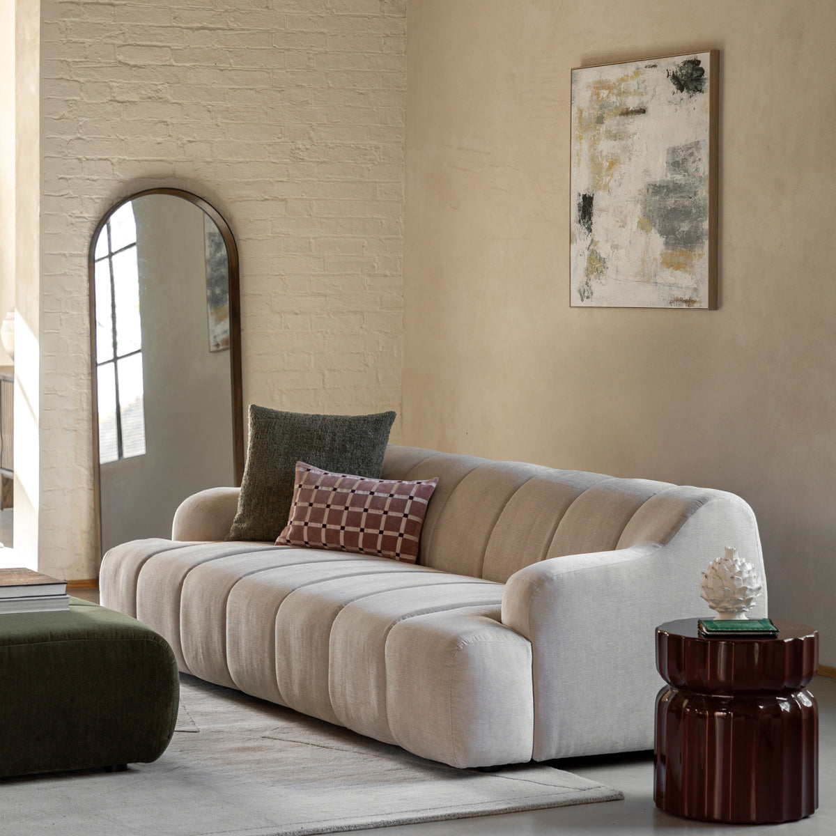 Gallery Direct Como 3 Seater Sofa styled in a living room
