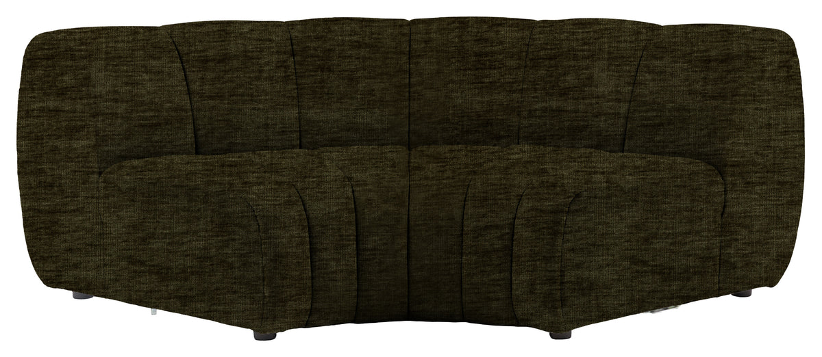 Gallery Direct Como Corner Module in Celine Olive upholstery, product view