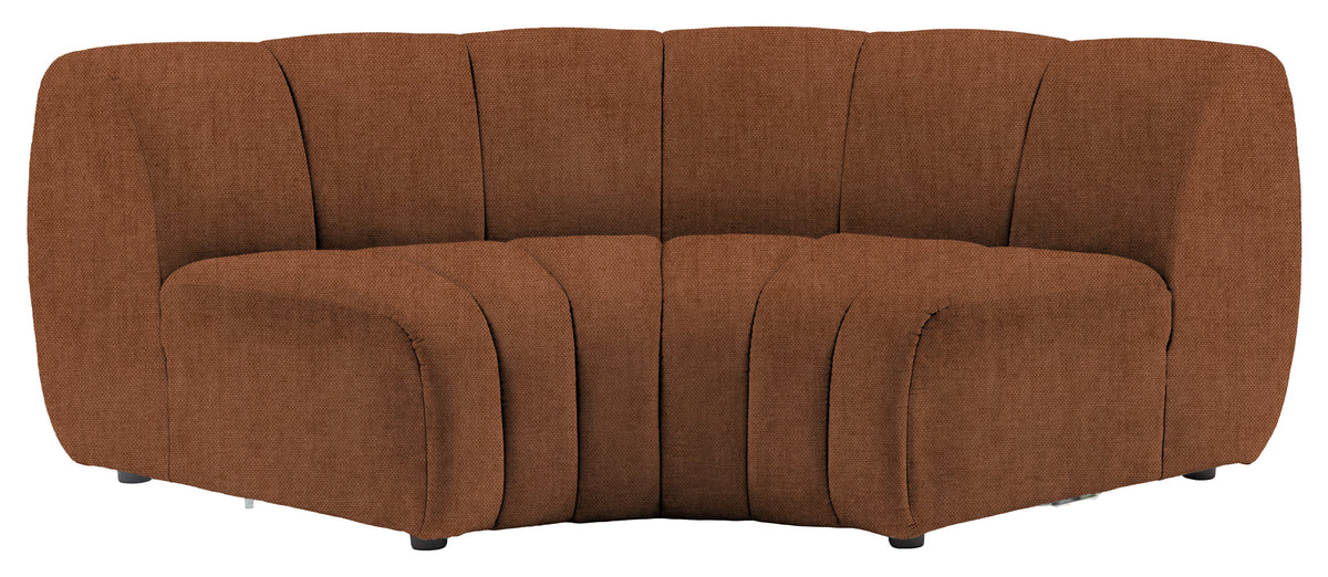 Gallery Direct Como Corner Module in Verona Apricot upholstery, product view