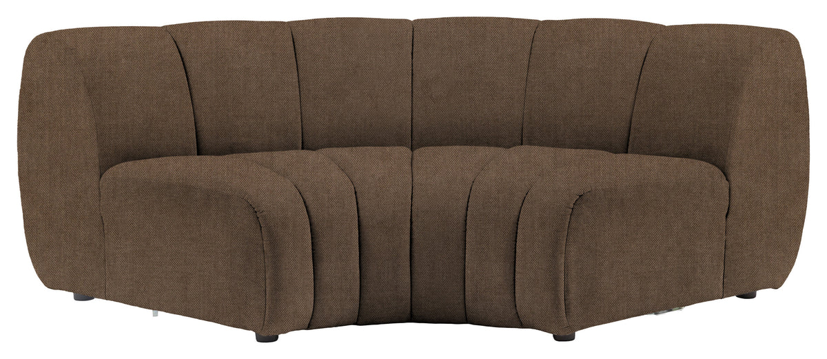 Gallery Direct Como Corner Module in Verona Sepia upholstery, product view