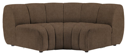 Gallery Direct Como Corner Module in Verona Sepia upholstery, product view
