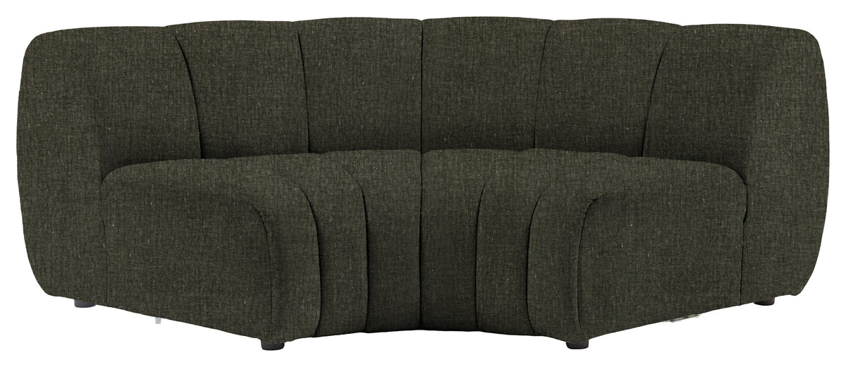 Gallery Direct Como Corner Module in Willow Hunter upholstery, product view