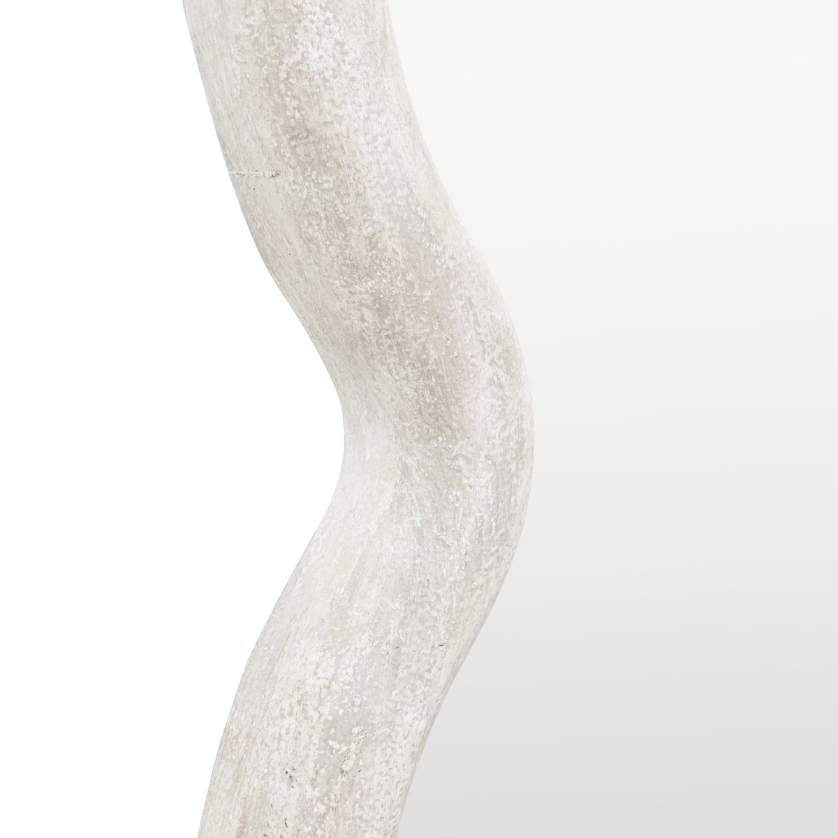 Gallery Direct Como Curved Leaner Mirror, close-up of the mirror and frame details