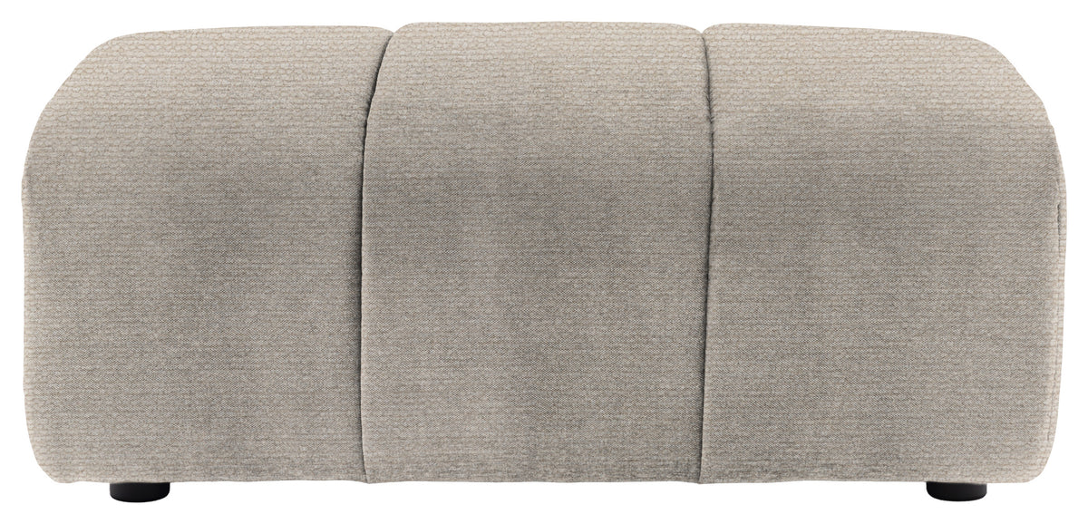 Gallery Direct Como Footstool in Mikah Vanilla upholstery, product view