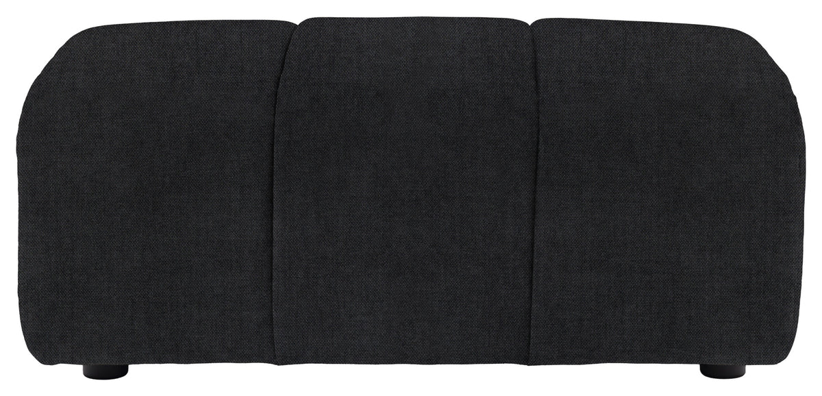 Gallery Direct Como Footstool in Verona Carbon upholstery, product view
