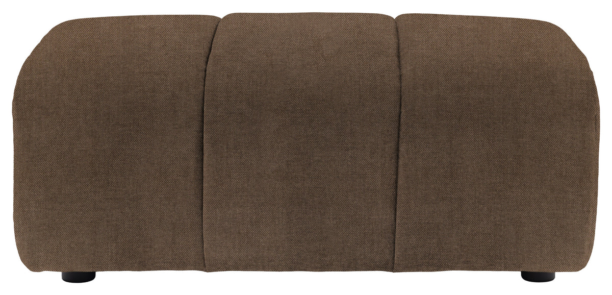 Gallery Direct Como Footstool in Verona Sepia upholstery, product view