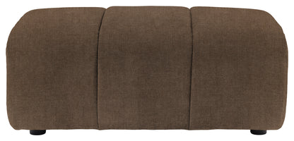 Gallery Direct Como Footstool in Verona Sepia upholstery, product view