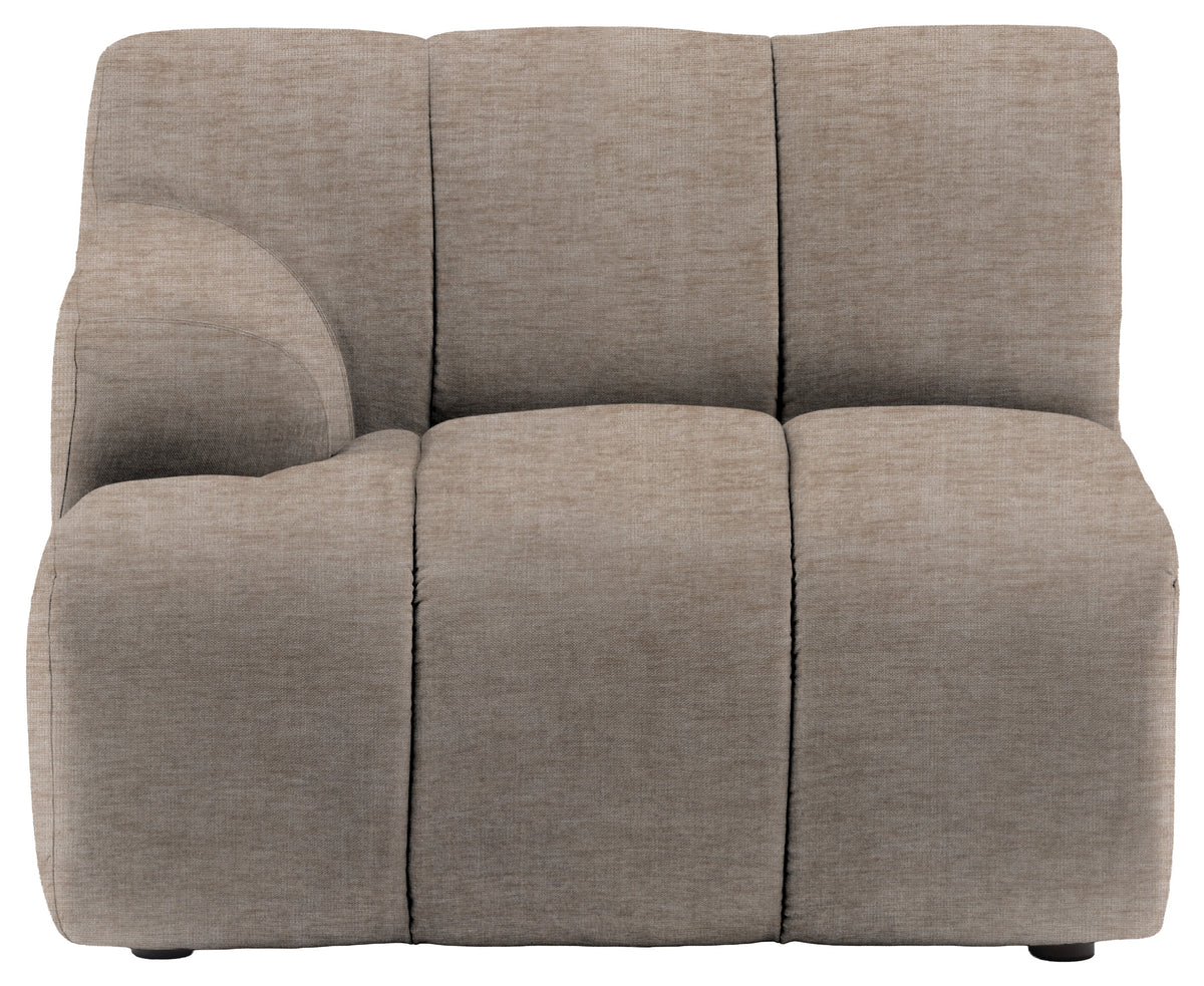Gallery Direct Como LH Arm Module in Celine Husk upholstery, product view