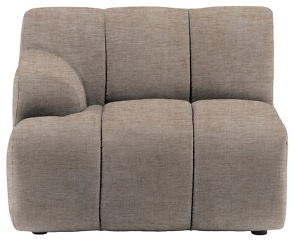 Gallery Direct Como LH Arm Module in Celine Husk upholstery, product view