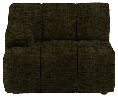 Gallery Direct Como LH Arm Module in Celine Olive upholstery, product view