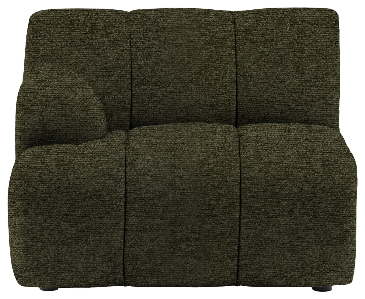Gallery Direct Como LH Arm Module in Mikah Basil upholstery, product view