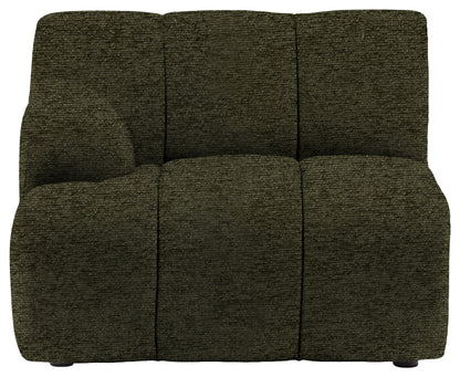 Gallery Direct Como LH Arm Module in Mikah Basil upholstery, product view